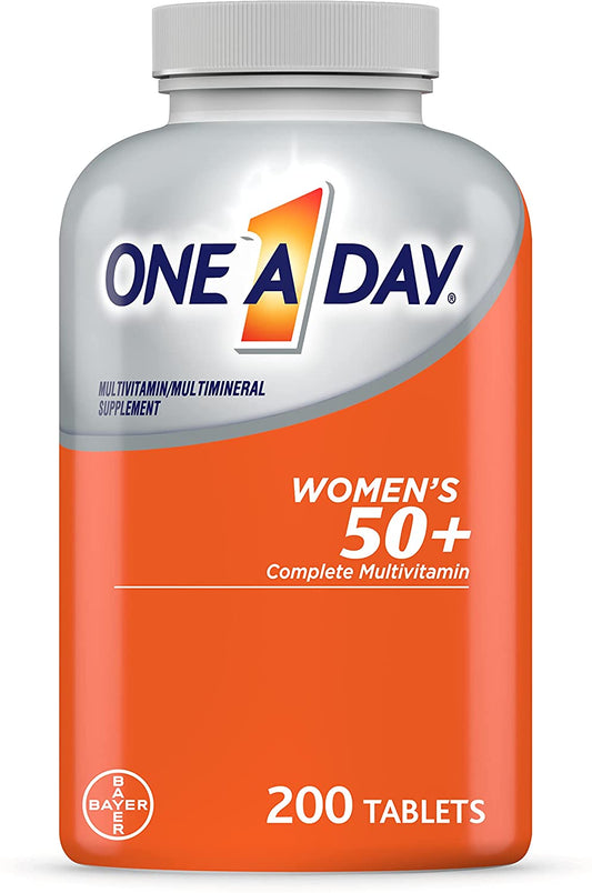 One A Day Women’s 50+ Healthy Advantage Multivitamins, Supplement with Vitamins A, C, E, B1, B2, B6, B12, Vitamin D and Calcium, 200 Count