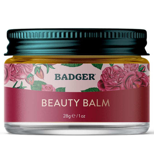 Badger Rose Beauty Balm - 1 oz Glass Jar