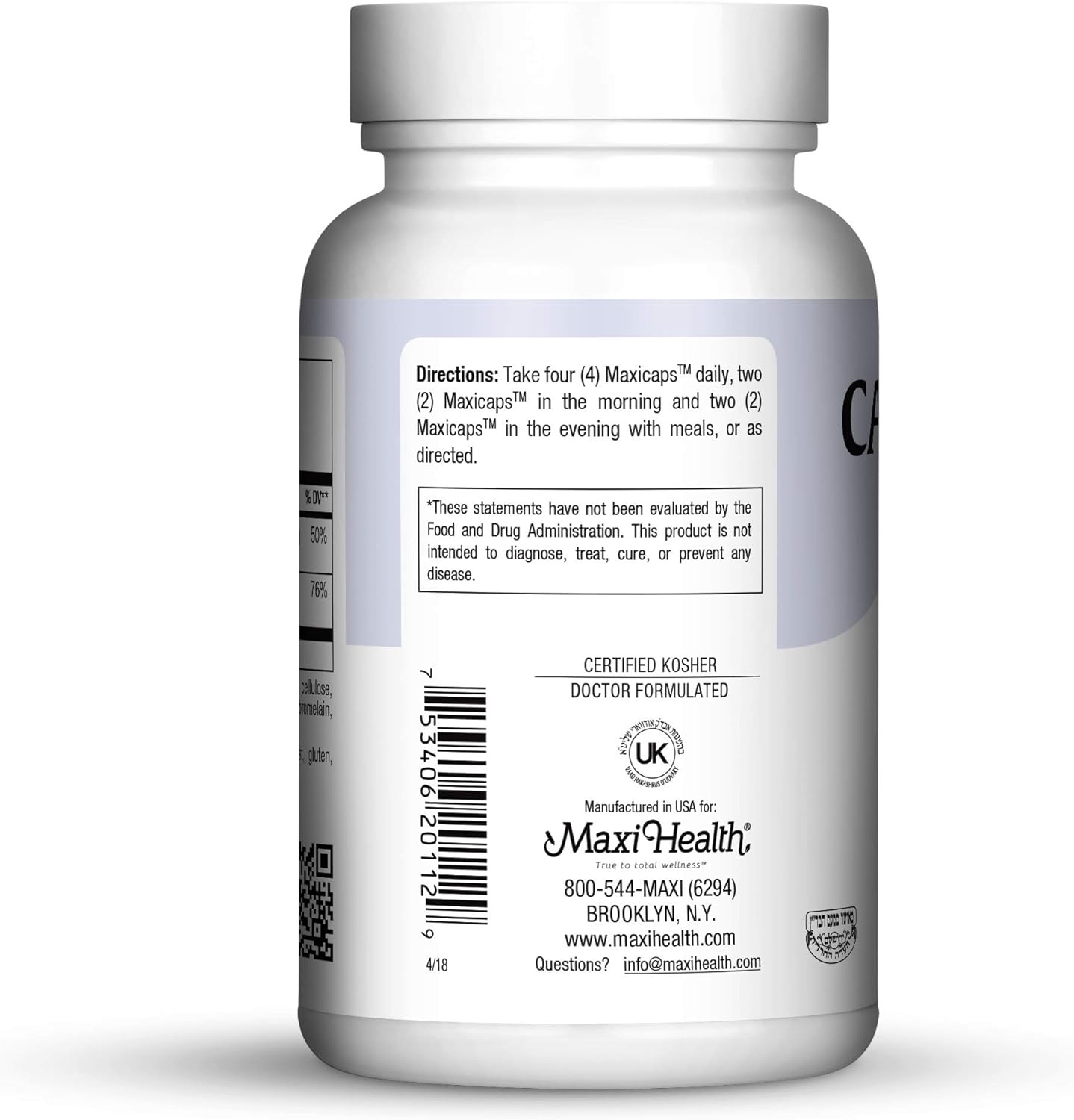 Maxi Health Cal-D-Max - Calcium Citrate -- 120 Capsules