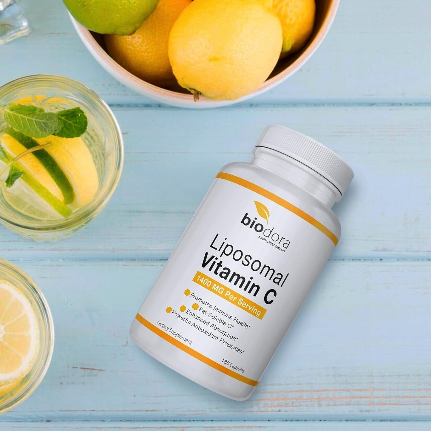 Biodora Liposomal Vitamin C, Healthy Immune System,180 Capsules