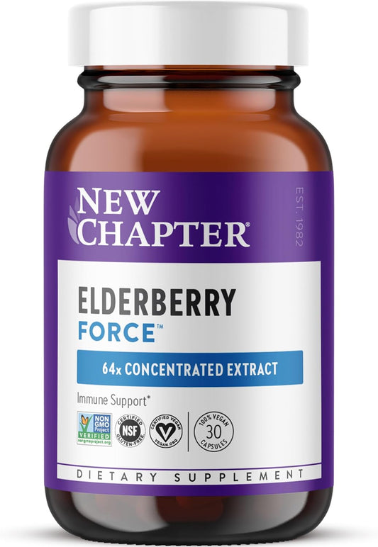 New Chapter Vegan Elderberry Capsules -  30 Count