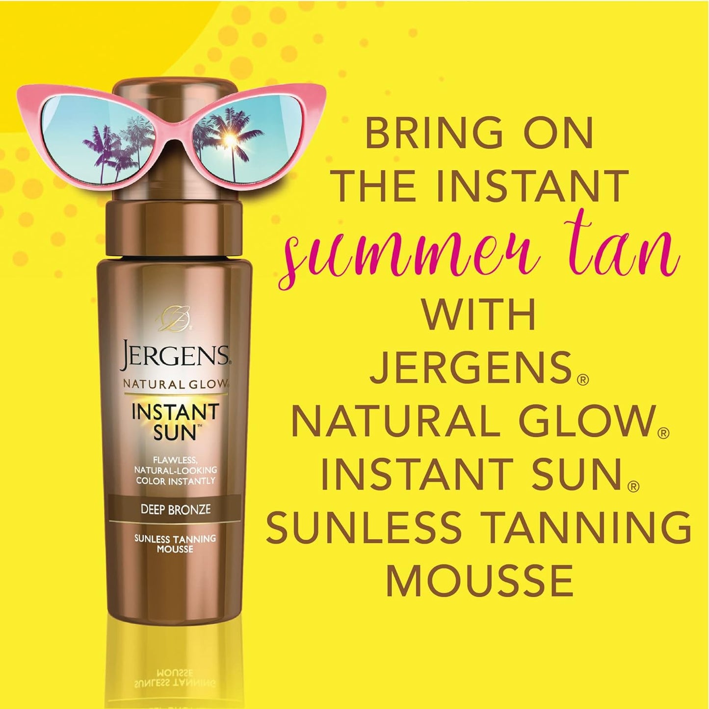 Jergens Natural Glow Instant Sun Body Mousse ,Deep Bronze 6 Oz