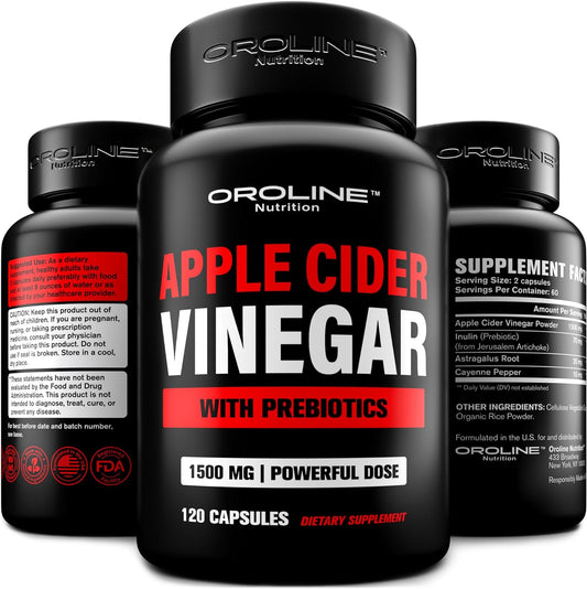Apple Cider Vinegar Pills with Prebiotic - 120 capsules
