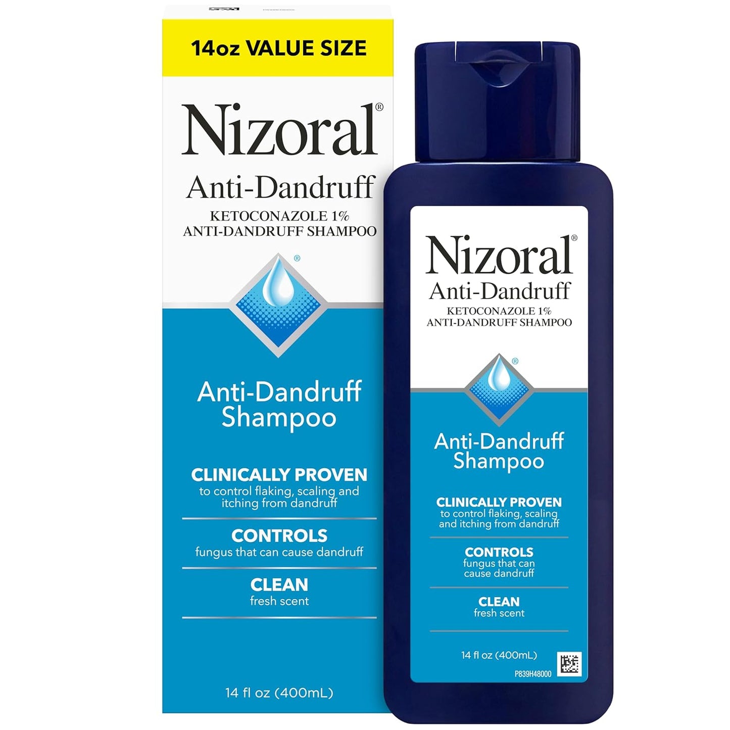 Nizoral Anti-Dandruff Shampoo with 1% Ketoconazole, Fresh Scent - 14 Fl Oz