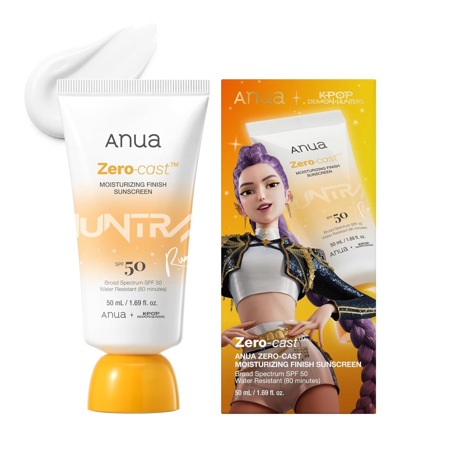 Anua, Zero-Cast Moisturizing Sunscreen SPF 50 - 1.69 fl oz