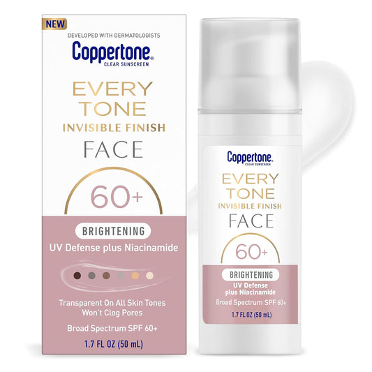 Coppertone Every Tone Invisible Finish SPF 60+ with Niacinamide,1.7 Fl Oz