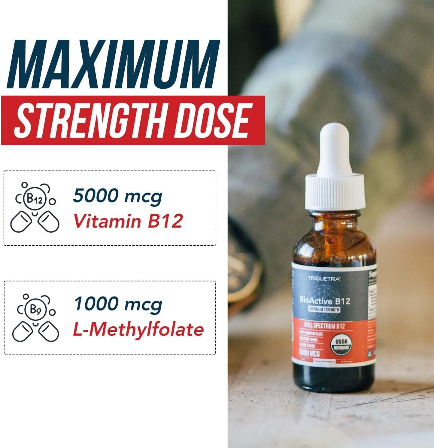 BioActive Vitamin B12 5000 mcg Contains 3 BioActive