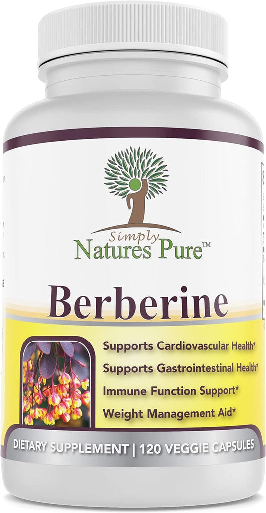 Simply Natures Pure Premium Berberine HCl - 120 Capsules