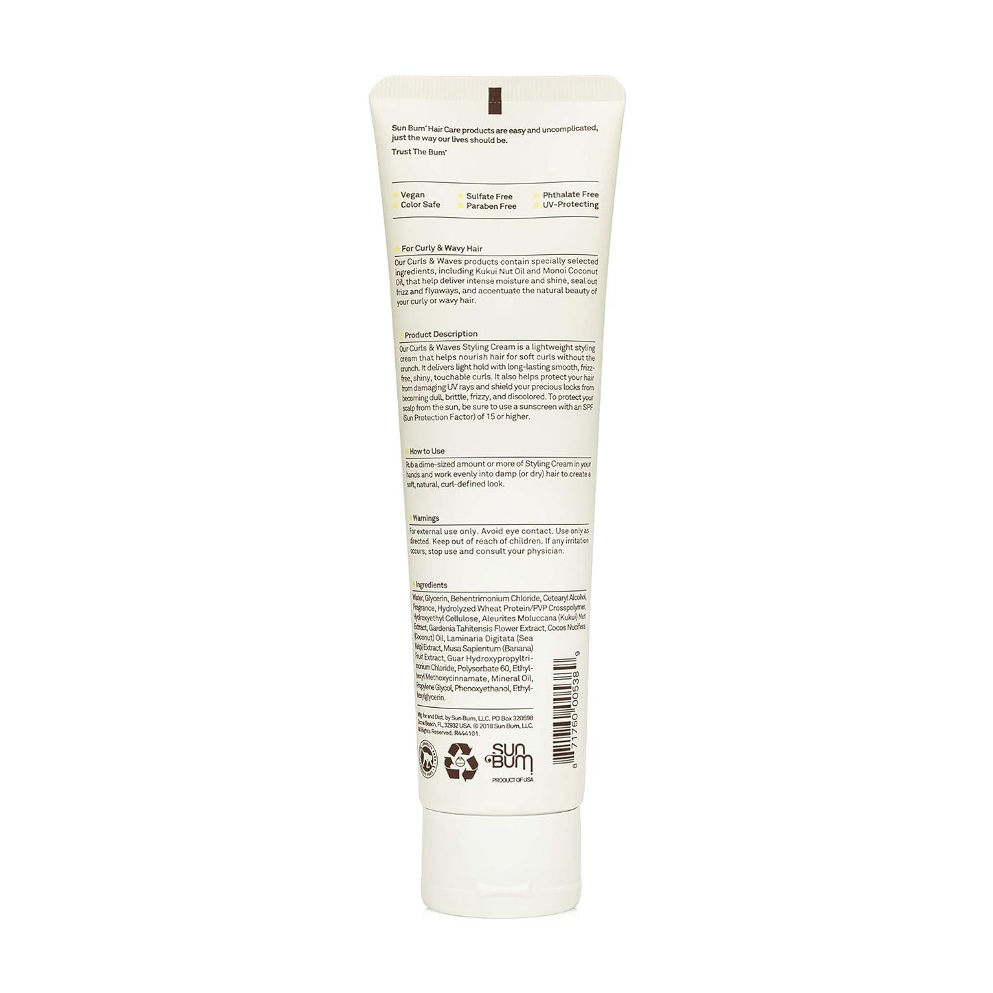 Sun Bum Curls Styling Cream 5 oz
