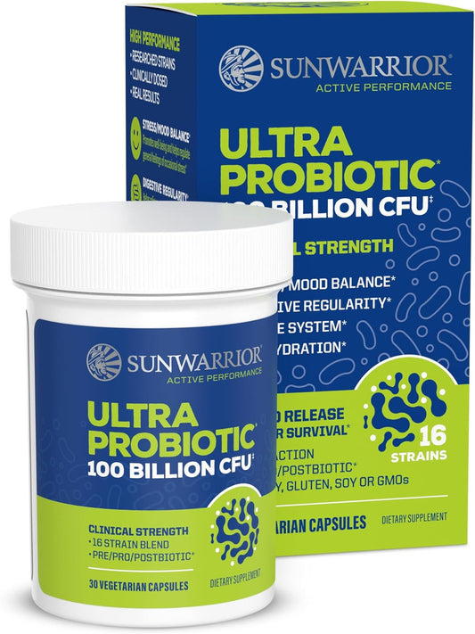 Sunwarrior  Probiotic  100 Billion CFU Probiotics Supplement  - 30 Capsules