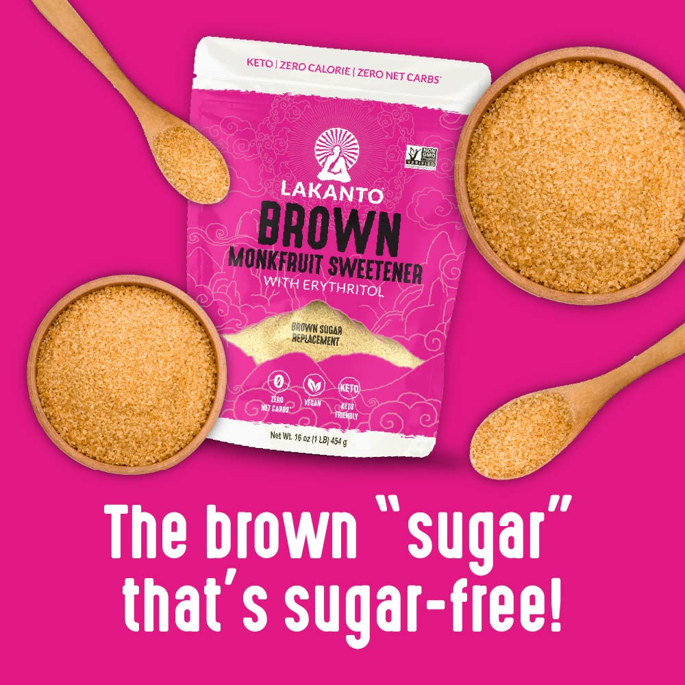 Lakanto Brown Monk Fruit Sweetener With Erythritoln - 1 Lb