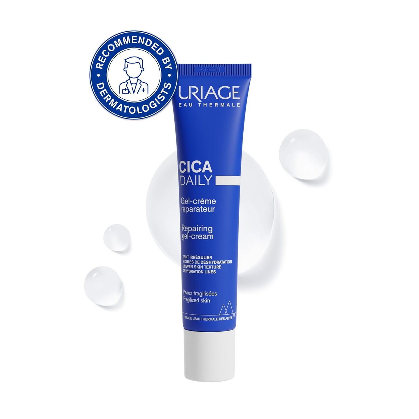 URIAGE Cica-Daily Repairing Gel-Cream for Face - 1.35 oz
