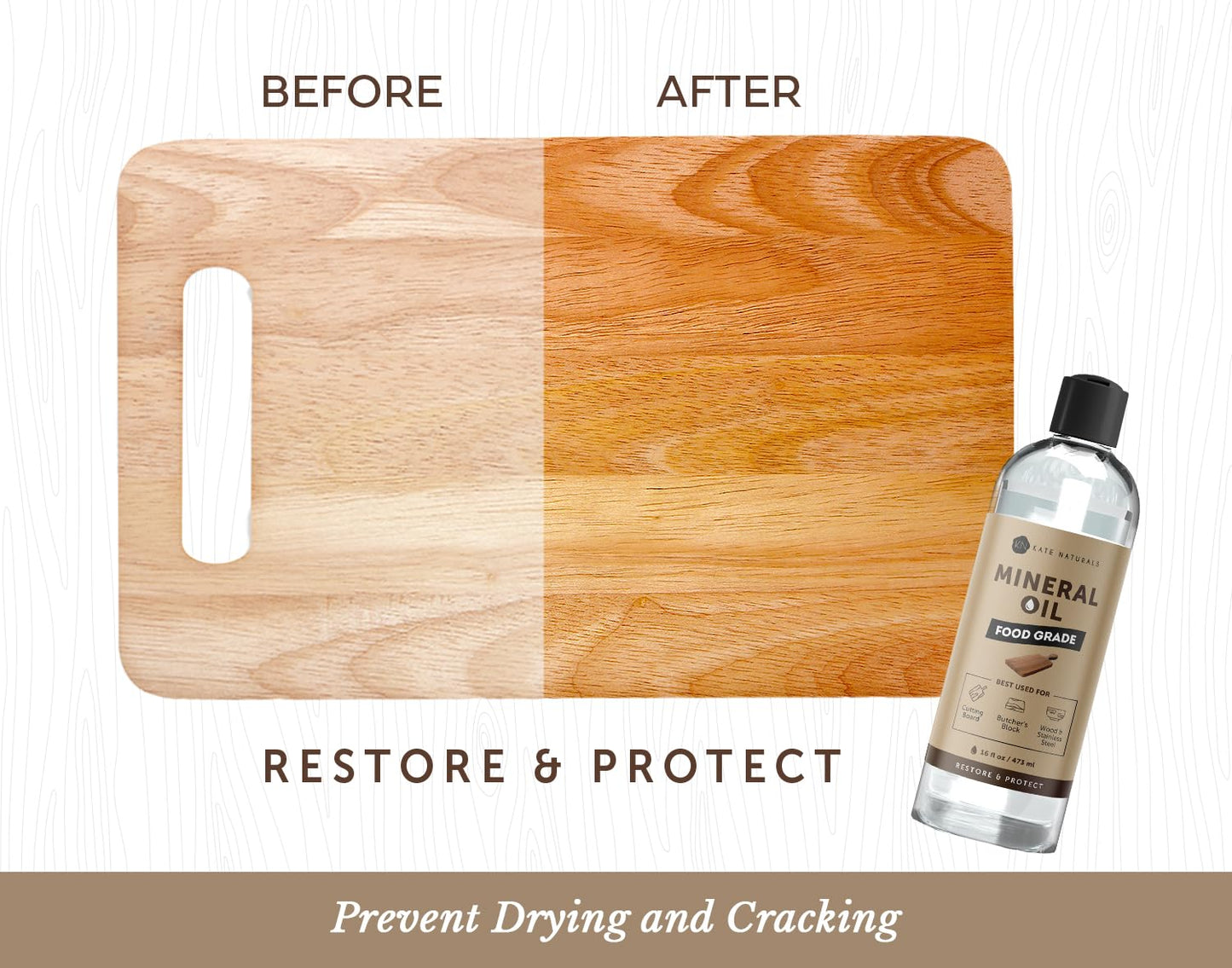 Kate Naturals Mineral Oil for Wood - 8oz