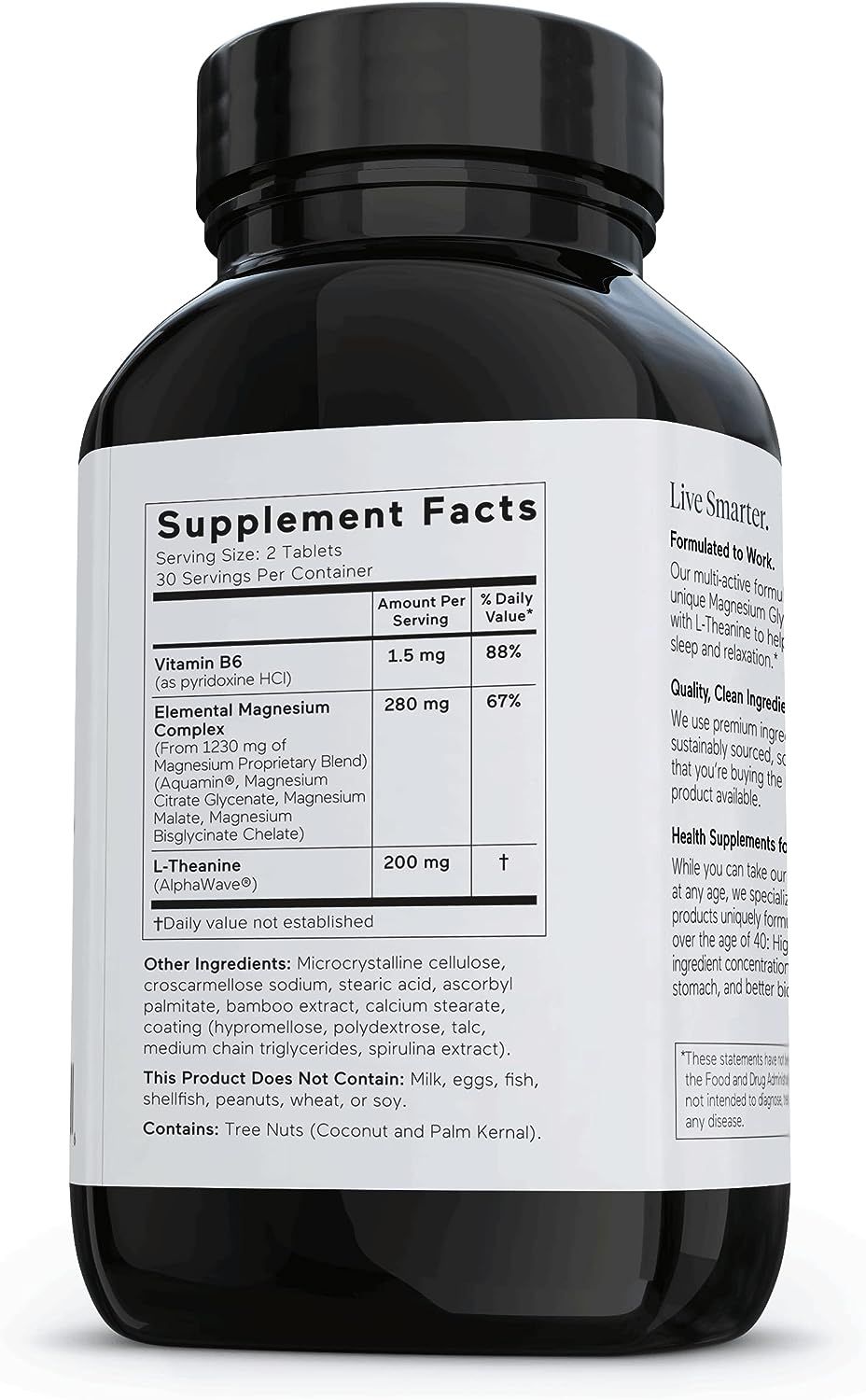 Smarter Magnesium Multi-Active Magnesium 4 Forms of Magnesium 60 tablets