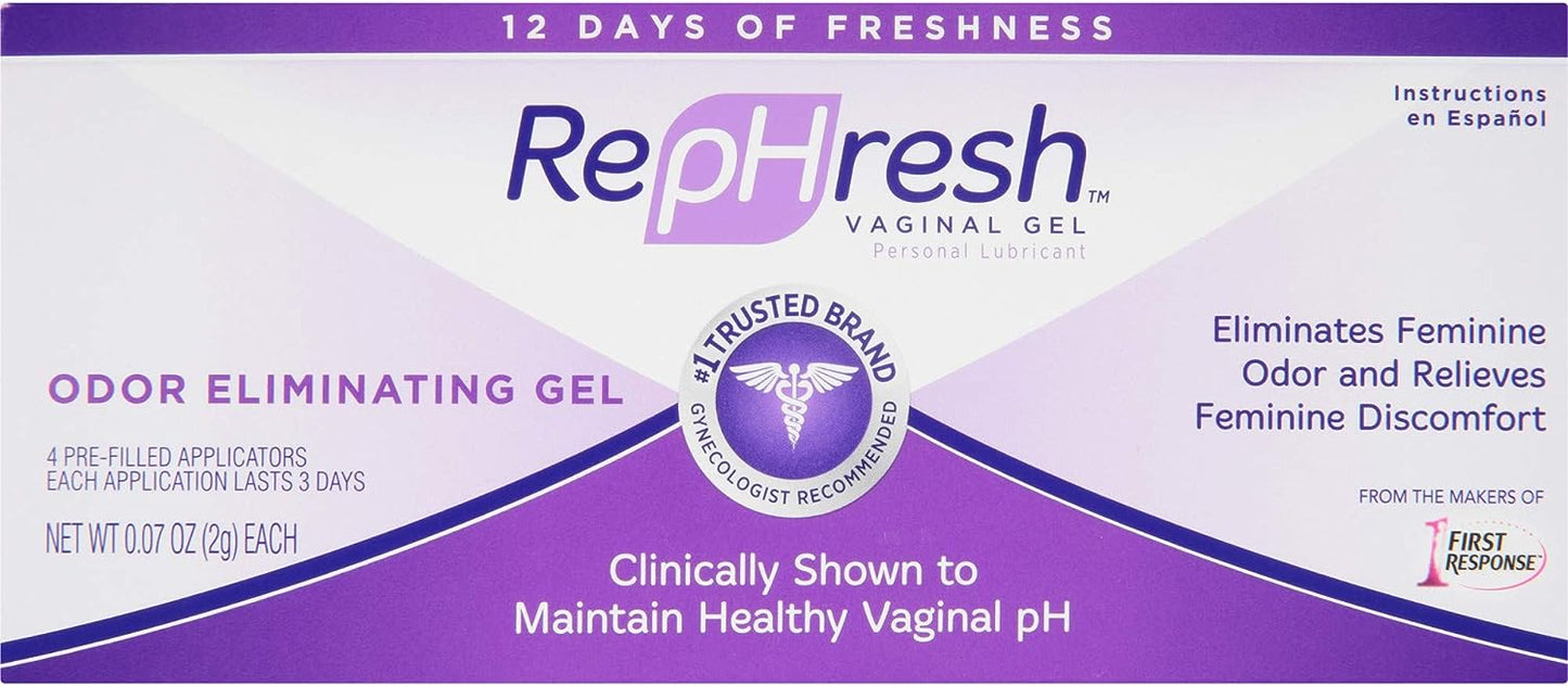 RepHresh Odor Eliminating Vaginal Gel, 4ct