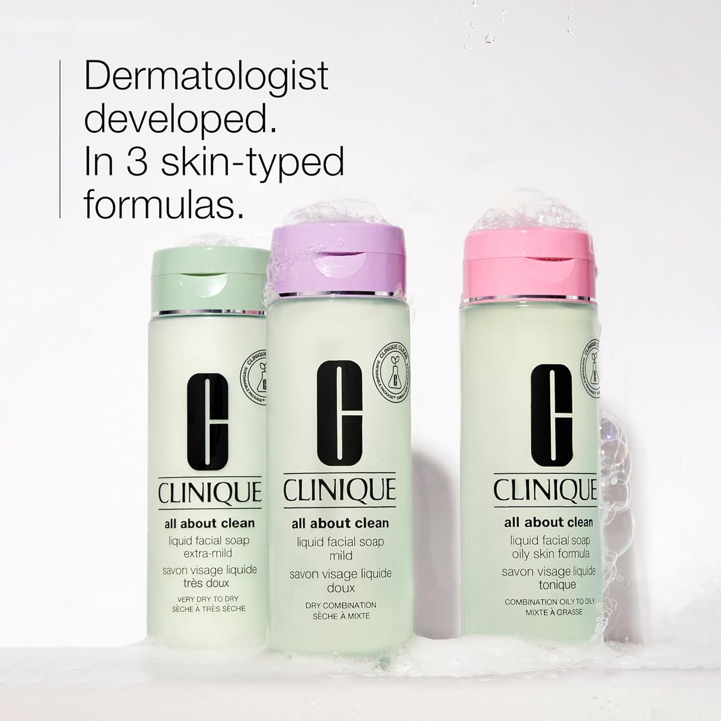 Clinique 3-Step All About Clean Liquid Facial Cleanser Soap ,1 Fl Oz