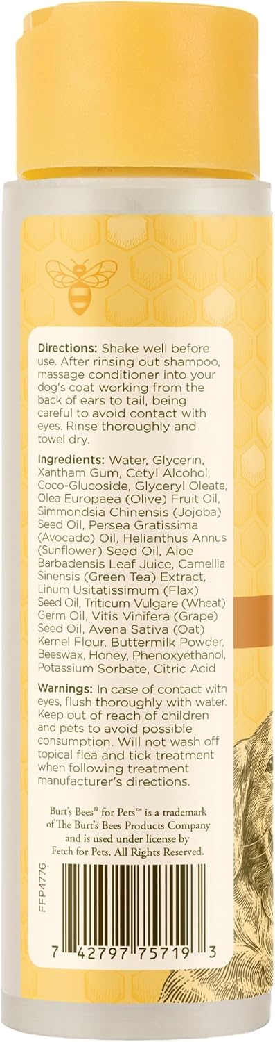 BURT'S BEES FOR PETS Oatmeal Dog Conditioner - 10 Fl Oz - 2 Pack