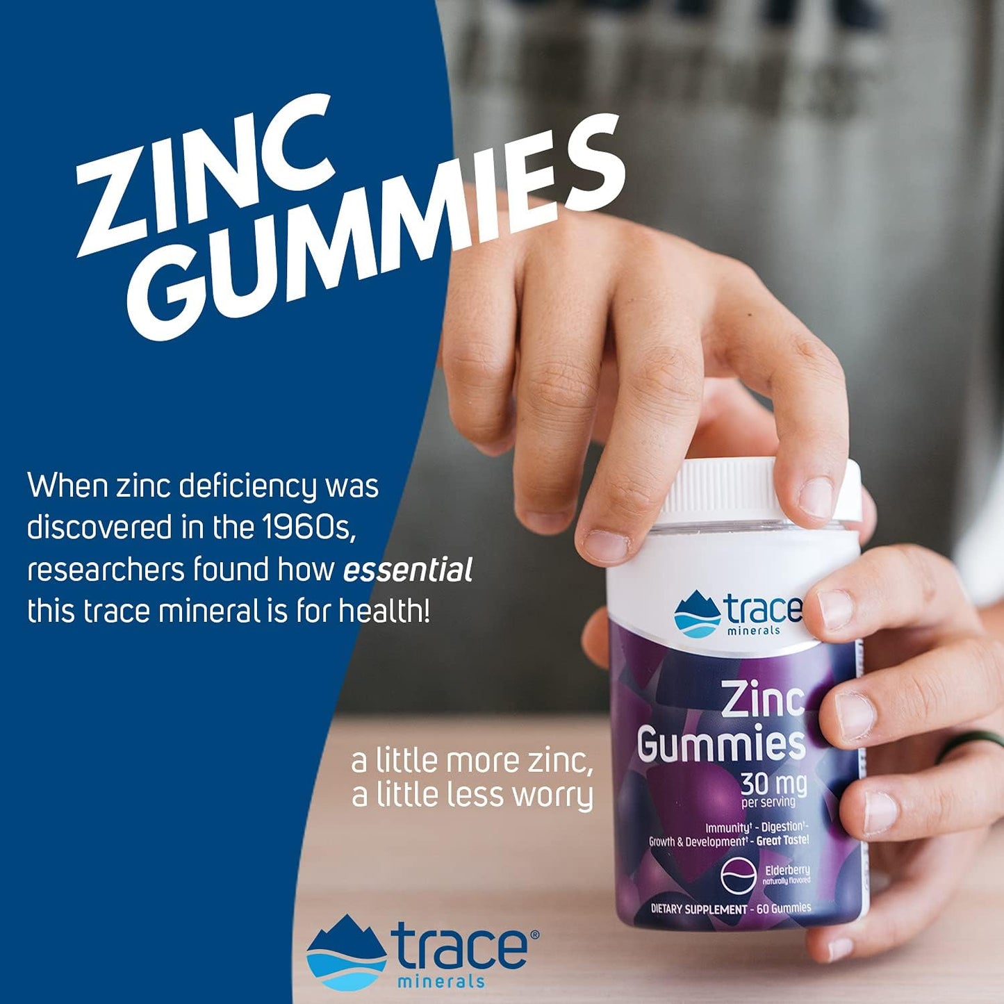 Trace Minerals  Zinc Chewable Gummies 60 count