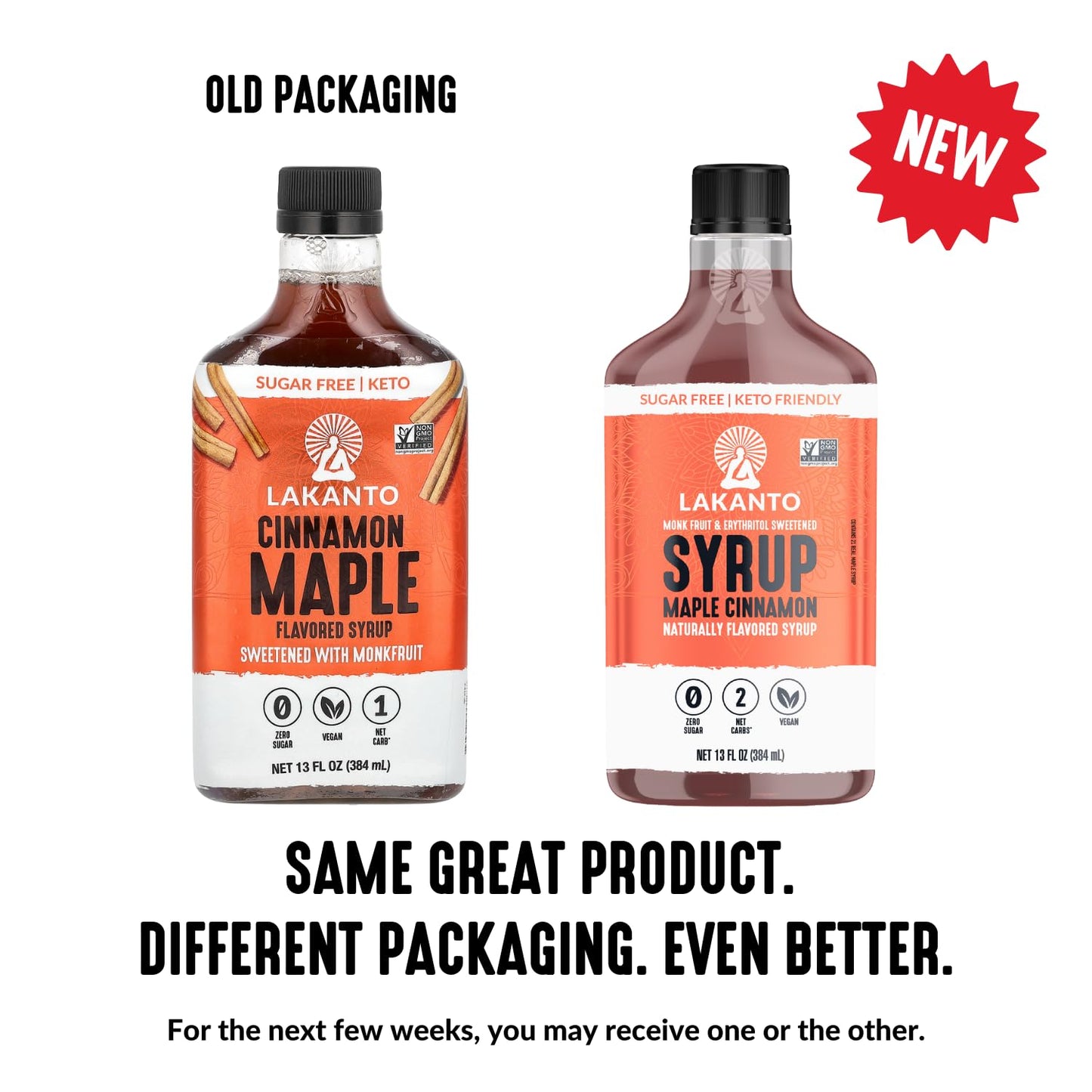 Lakanto Sugar Free Cinnamon Maple Syrup - 13 Fl Oz - Pack of 1