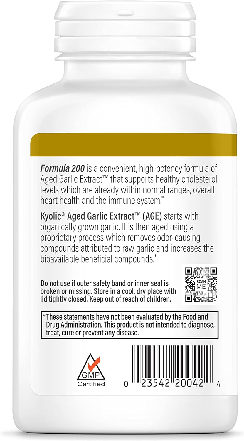 Kyolic Aged Garlic Extract Formula 200, Cardiovascular & Immune, 120 Capsules