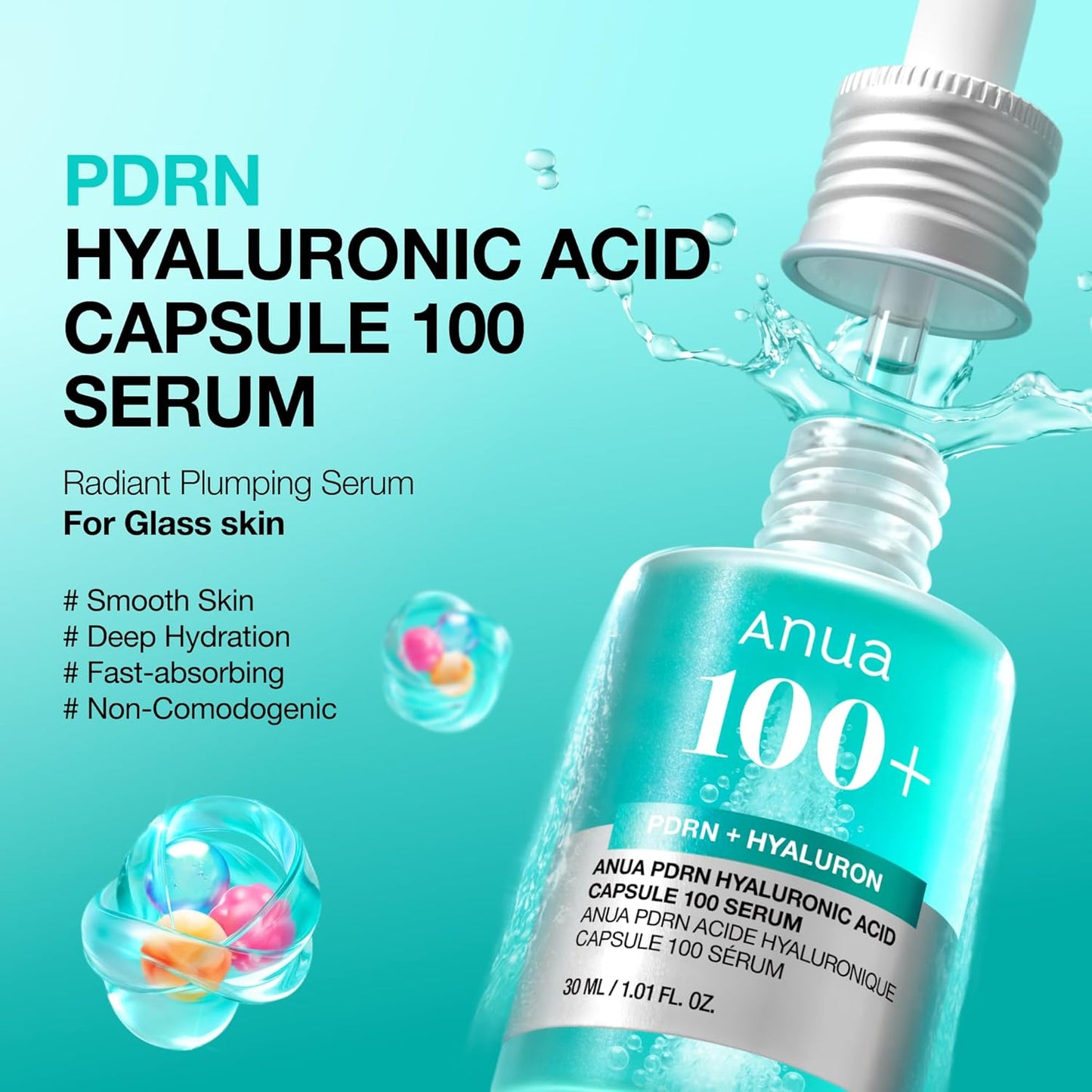 Anua PDRN Hyaluronic Acid Capsule 100 Serum - 1.01 fl. oz