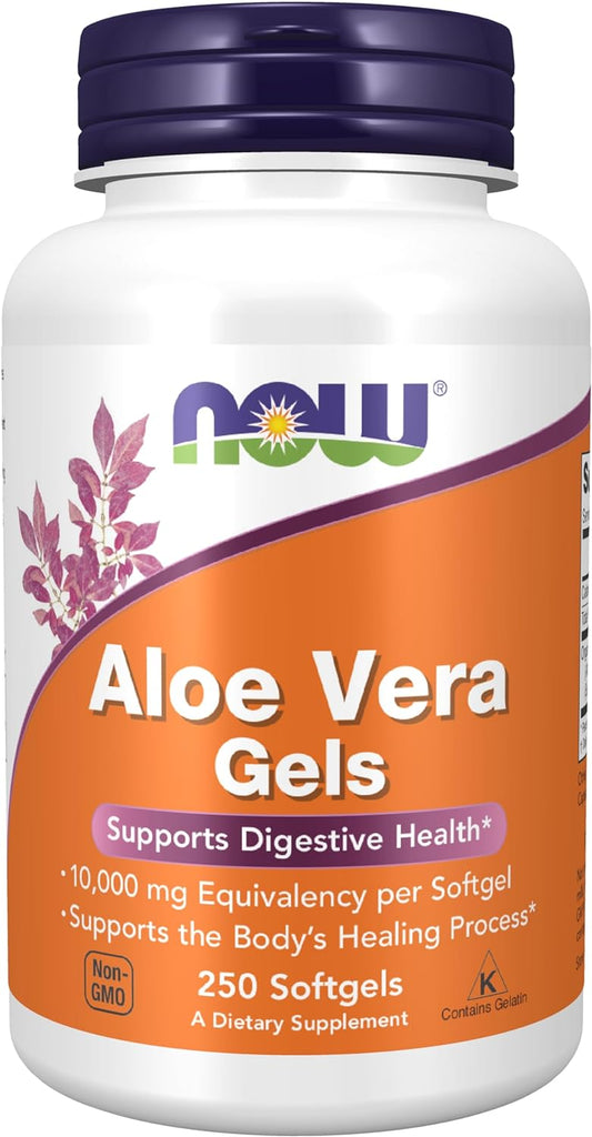 NOW Supplements, Aloe Vera (Aloe barbadensis) 10,000 mg, 250 capsules