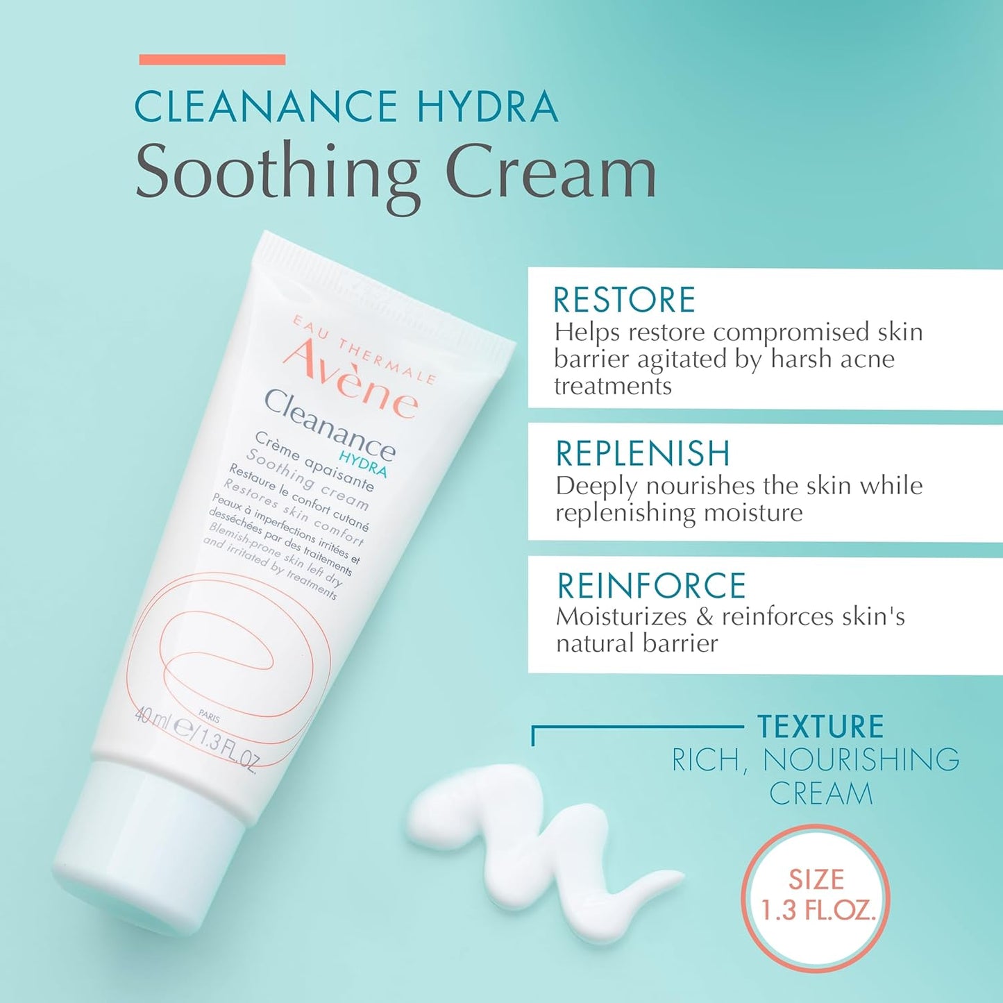 Avène Cleanance HYDRA Soothing Cream - 1.3 Oz