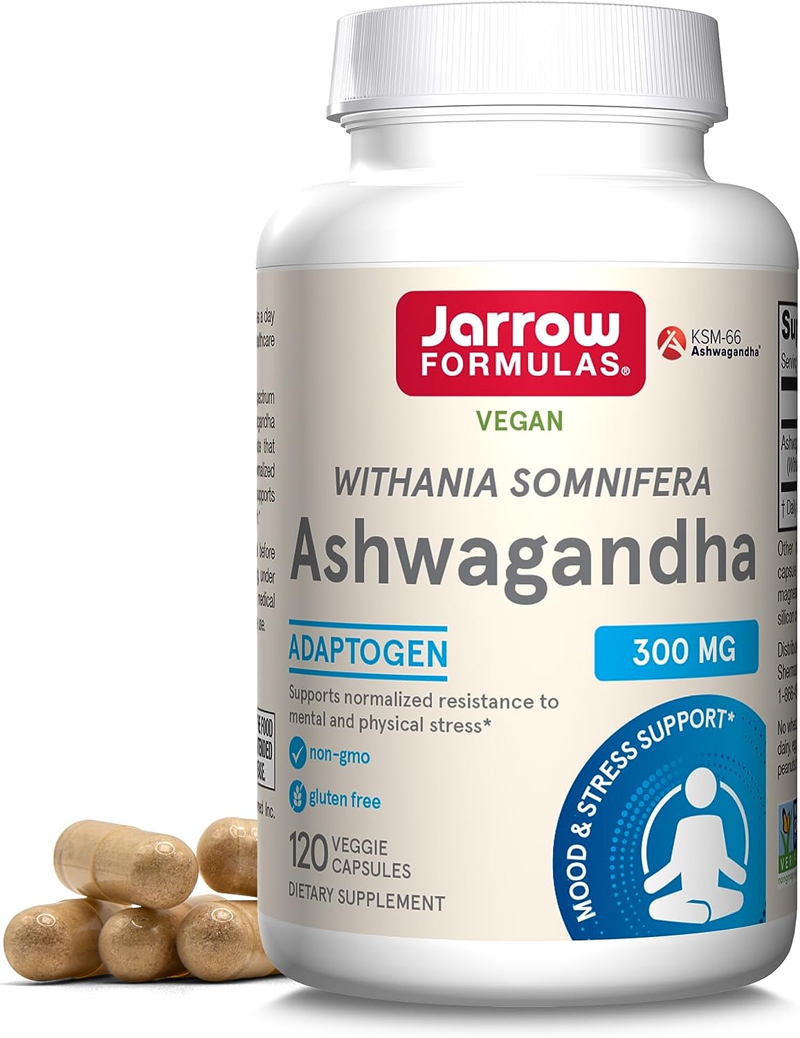 Jarrow Formulas Ashwagandha 120 Veggie Capsules