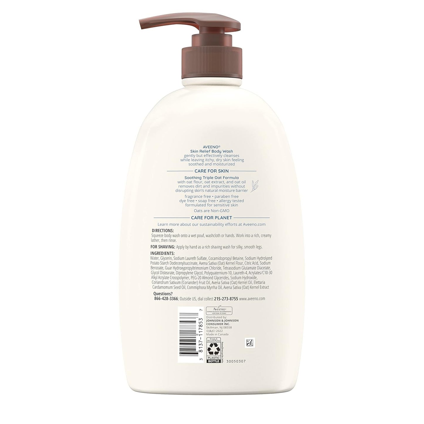 Aveeno Skin Relief Fragrance Free Body Wash- 33 fl oz