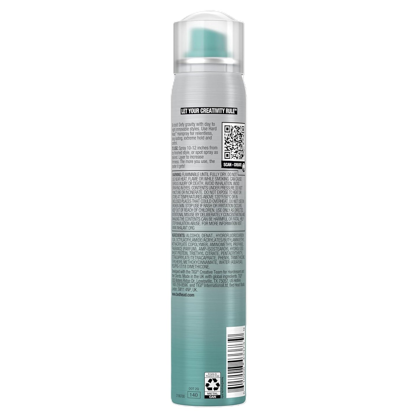 TIGI Bed Head Hard Head Hair Spray - 3 oz