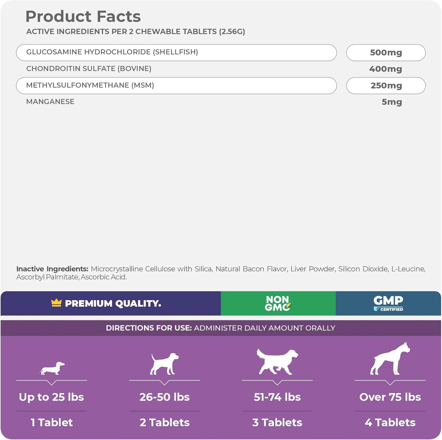 Coco and Luna Joint Supplement for Dogs - 120 Chewable Tablets