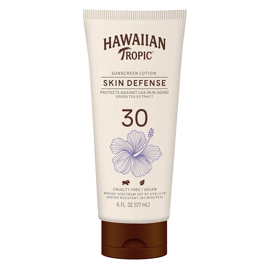 Hawaiian Tropic Skin Defense Sunscreen Lotion SPF 30, 6oz