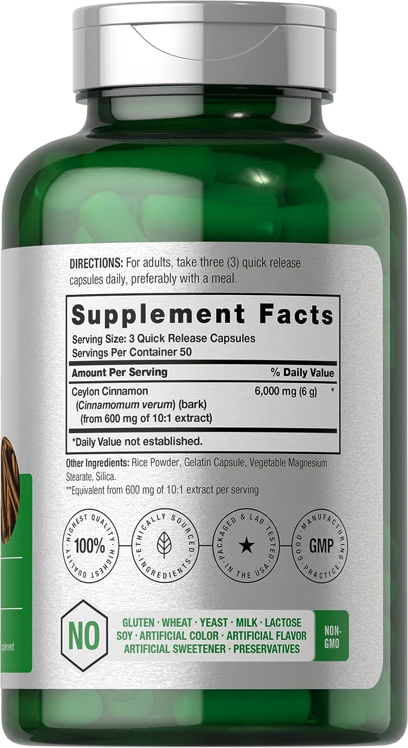 Ceylon Cinnamon Capsules 150 Count