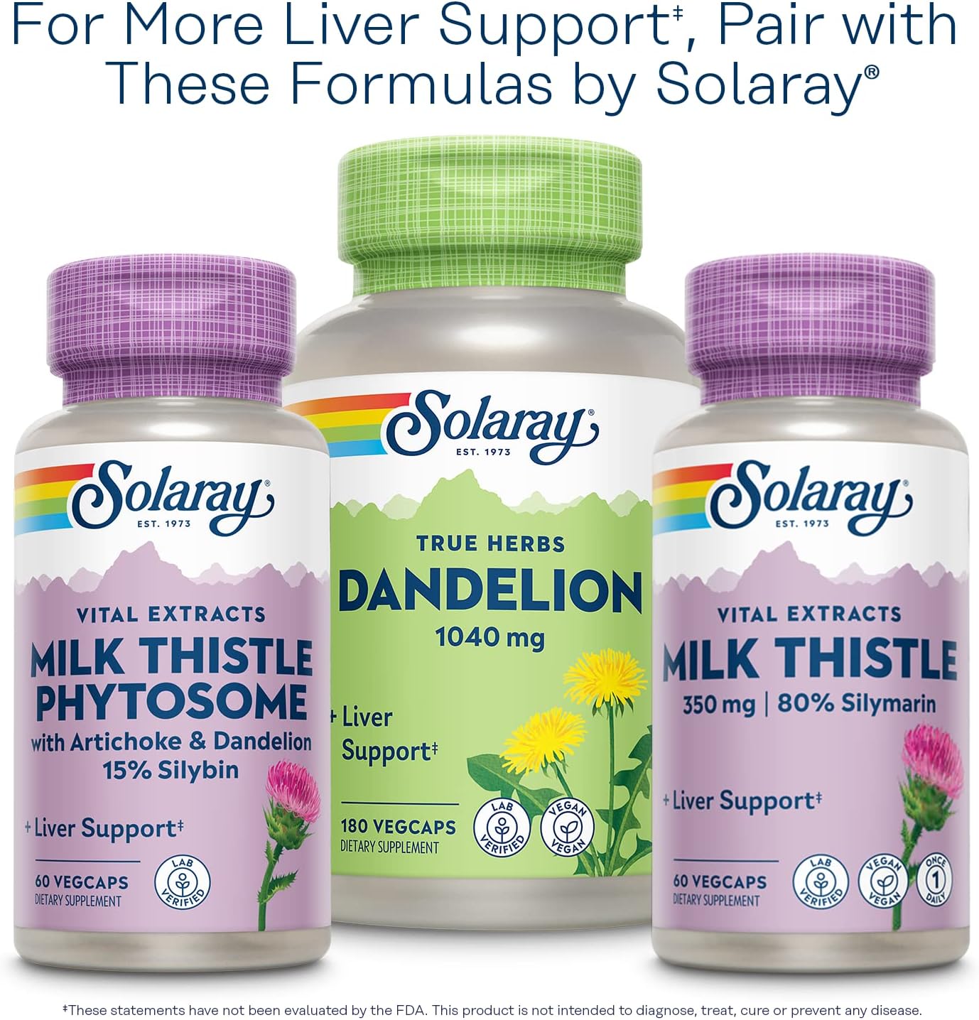 Solaray Liver Blend Traditional Liver Cleanse Detox & Repair Support 100 count