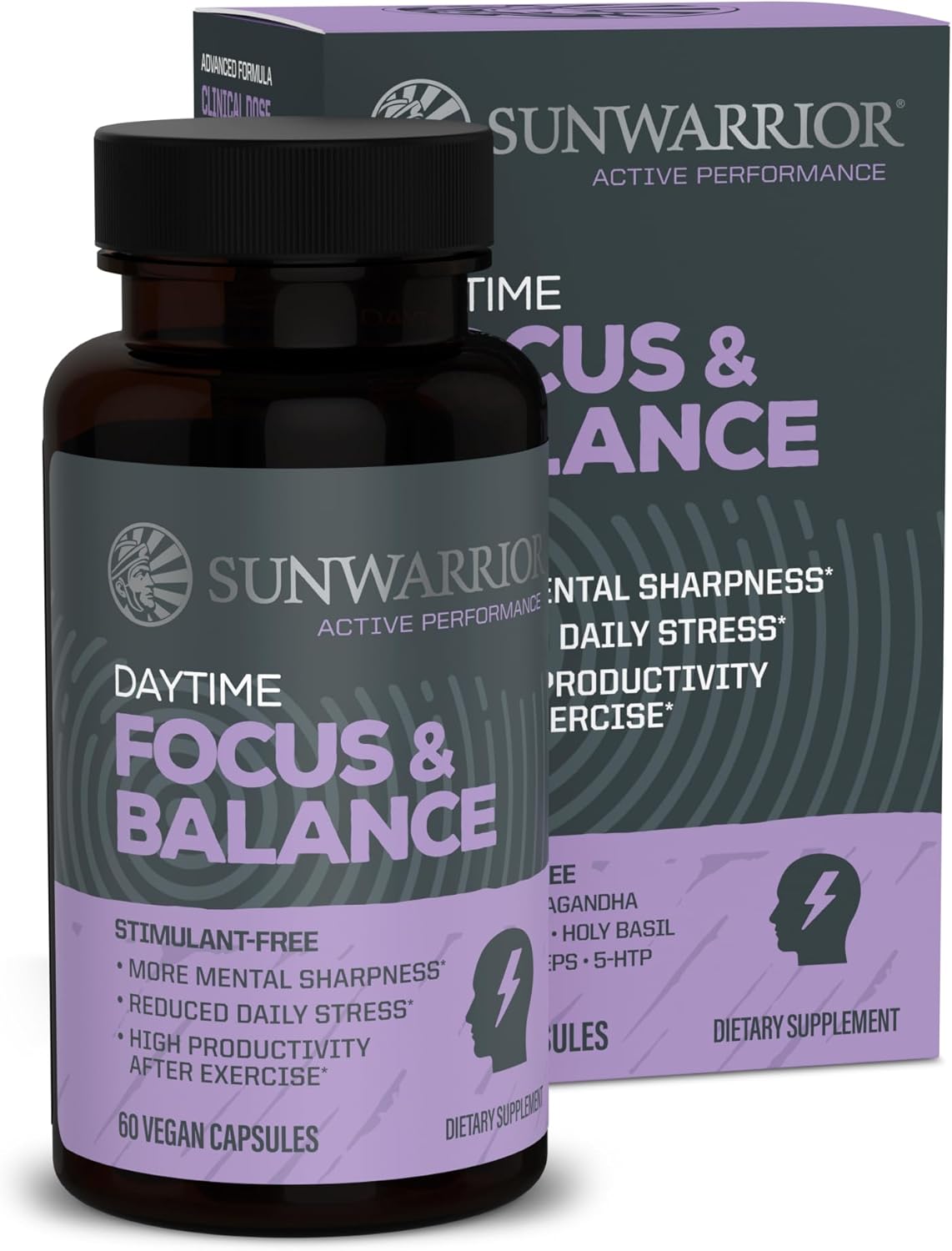 Sunwarrior Active Focus & Balance  - 60 Capsules