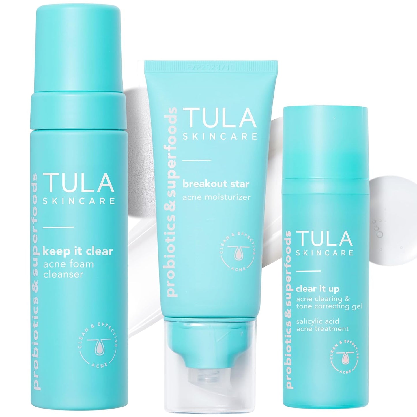 TULA Skin Care Acne Heroes Level 3 Acne Clearing Routine -  3-Piece Kit