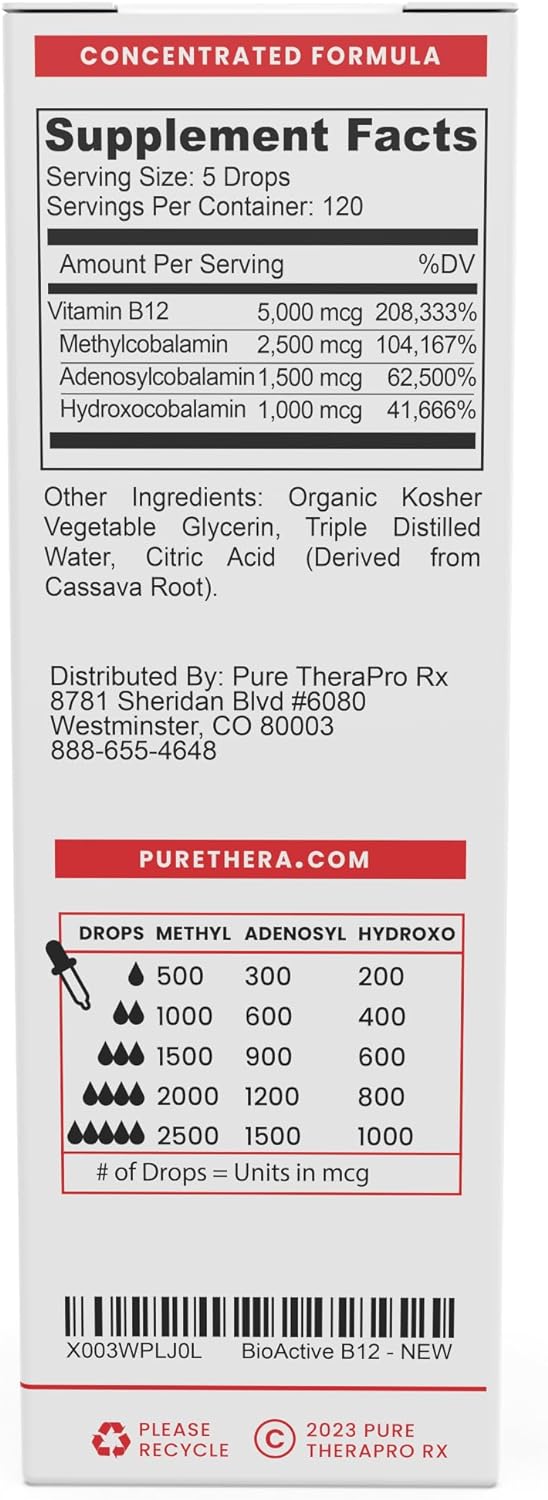 Pure TheraPro BioActive Vegan Methylated Vitamin B12