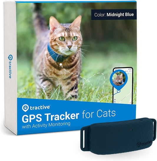 Tractive GPS Cat Tracker (9 lbs+) - Waterproof, GPS Location & Smart Activity Unlimited Range