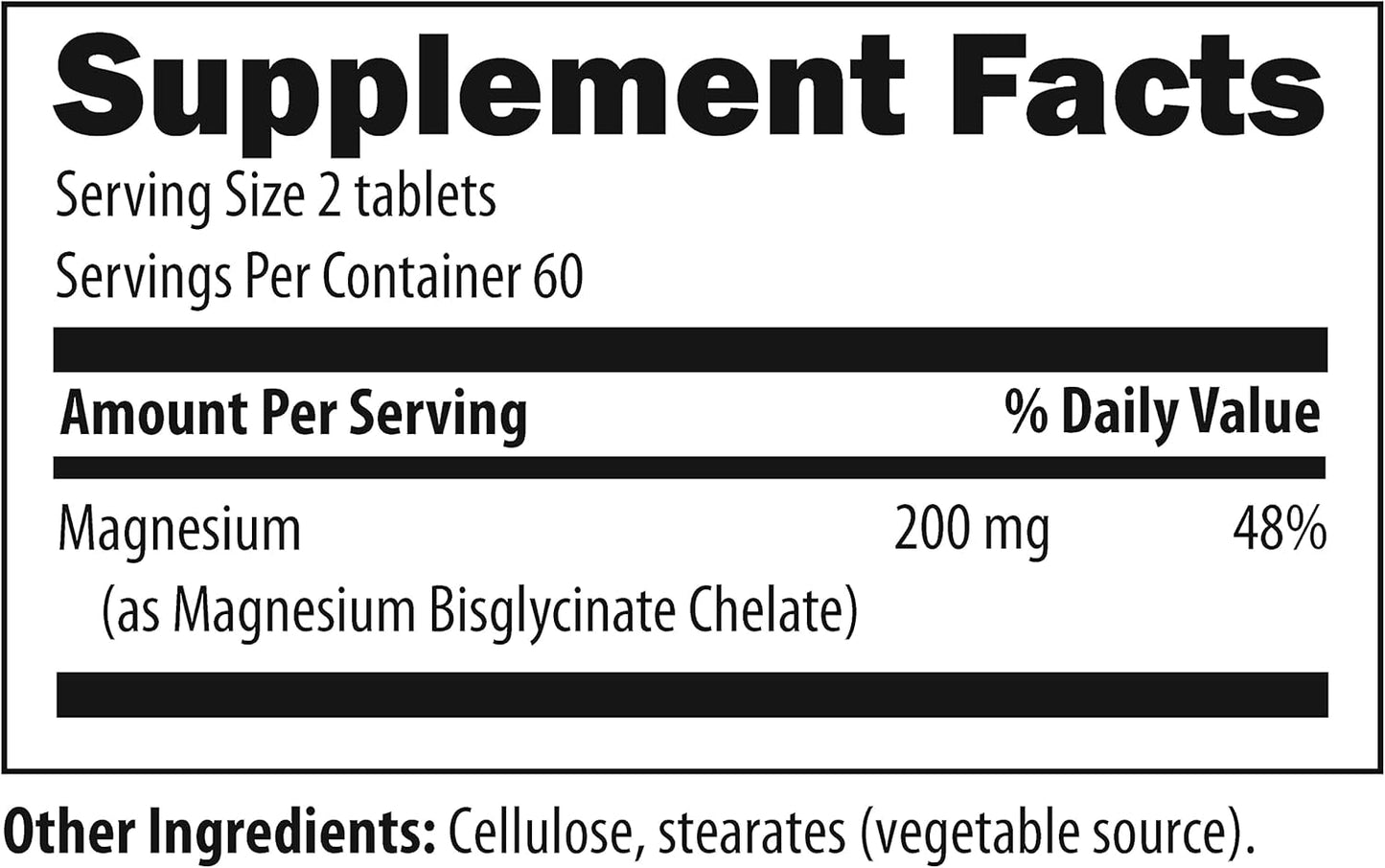 Designs for Health Magnesium Chelate Tablets - 200mg  120 Tablets