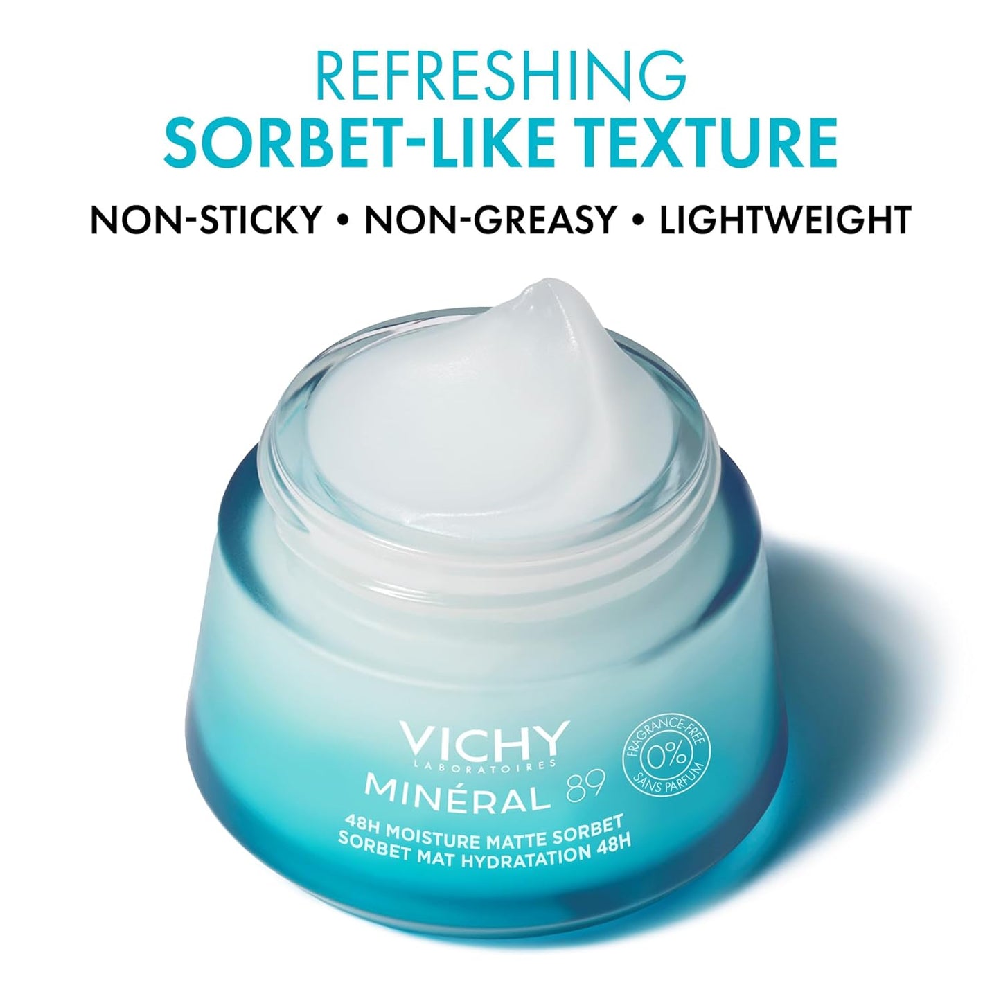 Vichy Mineral 89 Fragrance Free Cream, 48H Moisture Boosting Cream -1.69 Ounce