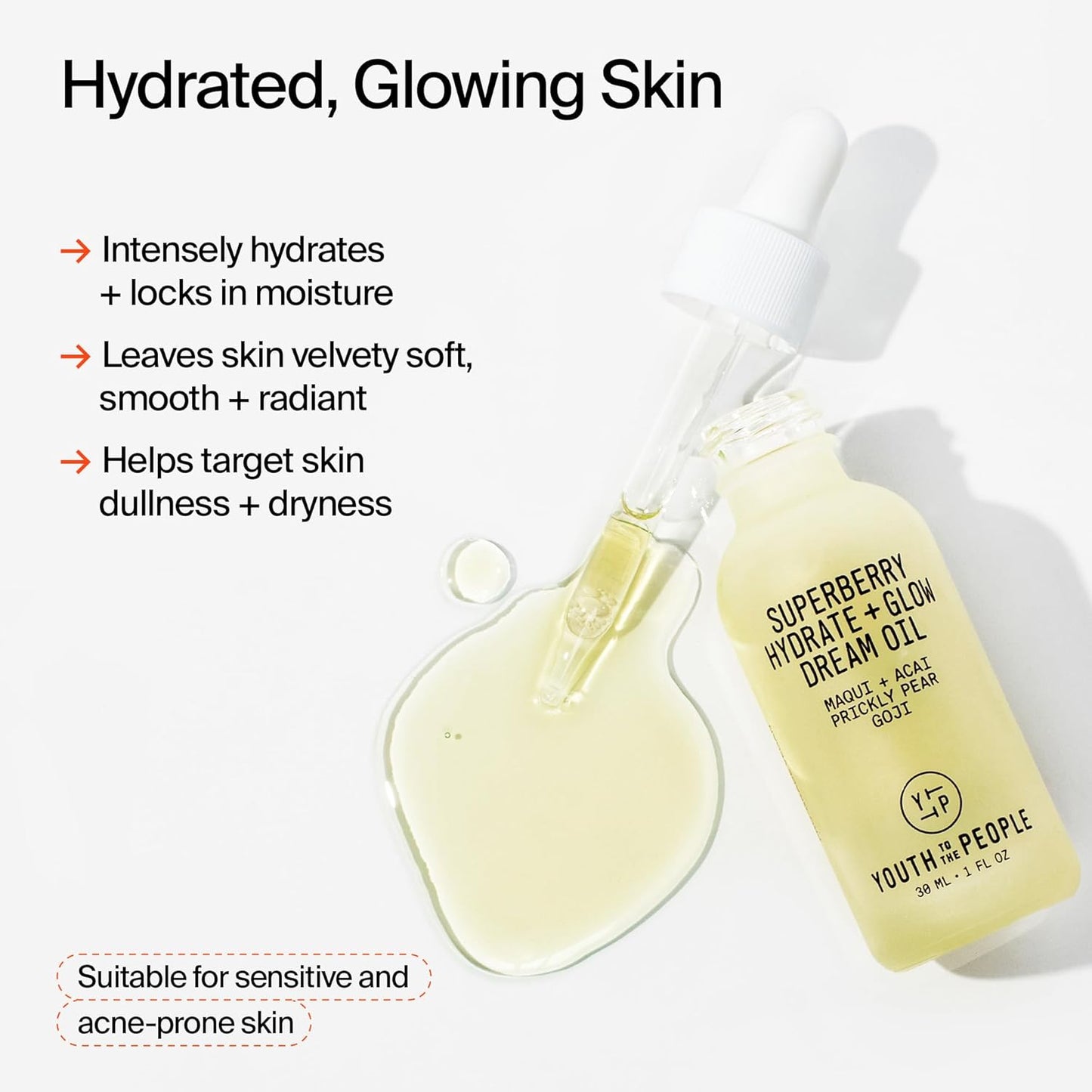 Youth To The People Superberry Hydrate + Glow Dream Face Oil -1 fl oz