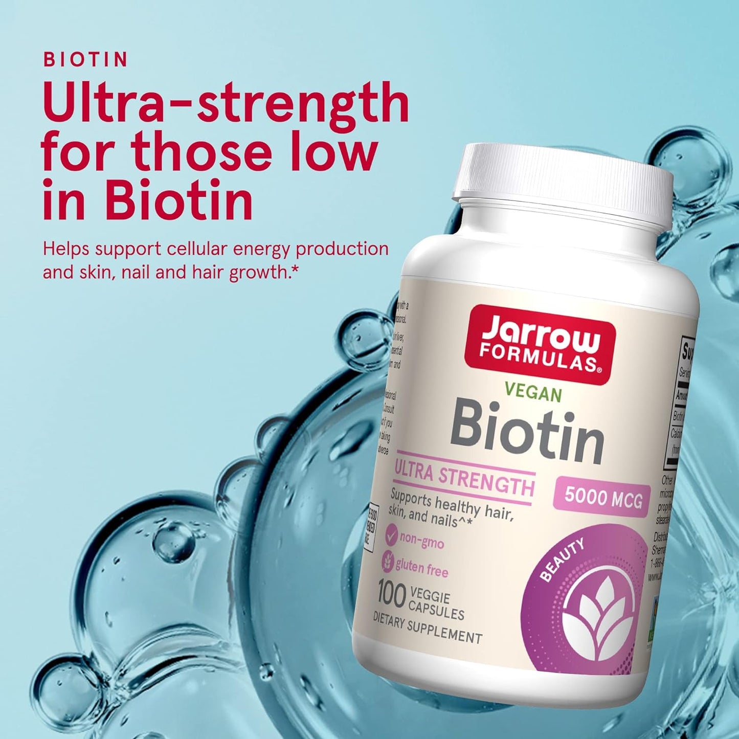 Jarrow Formulas Biotin  - 100 Veggie Capsules