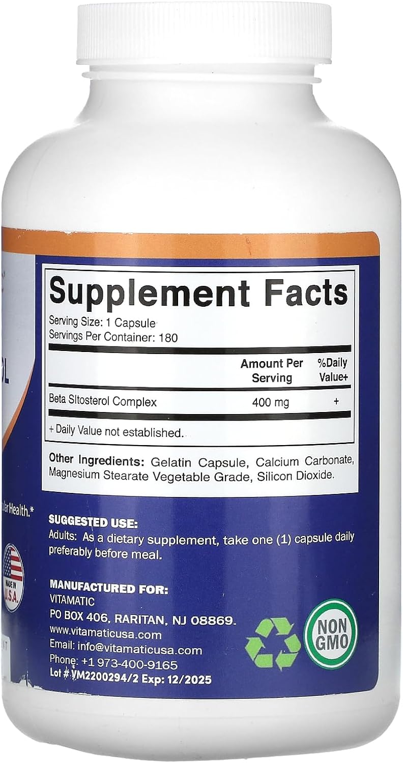 Vitamatic Beta SItosterol 400 mg - 180 Capsules