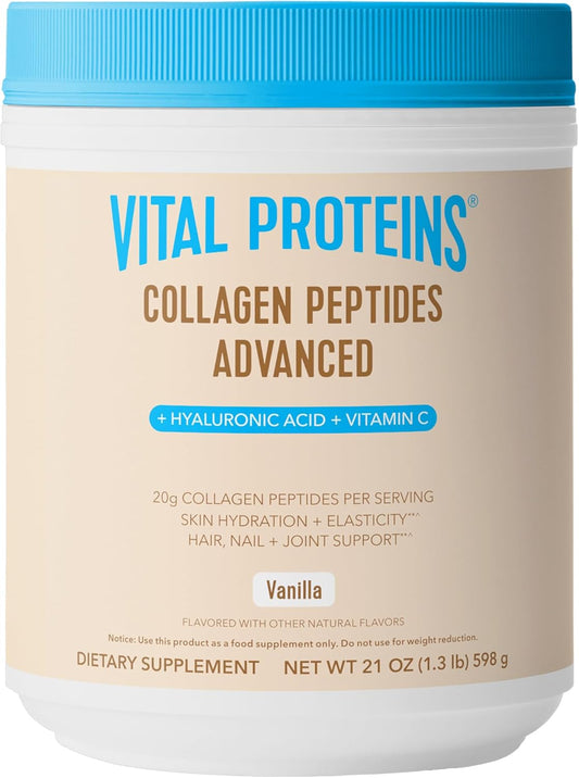 Vital Proteins Collagen Peptides Advanced   - Vanilla Flavor Powder, 21oz
