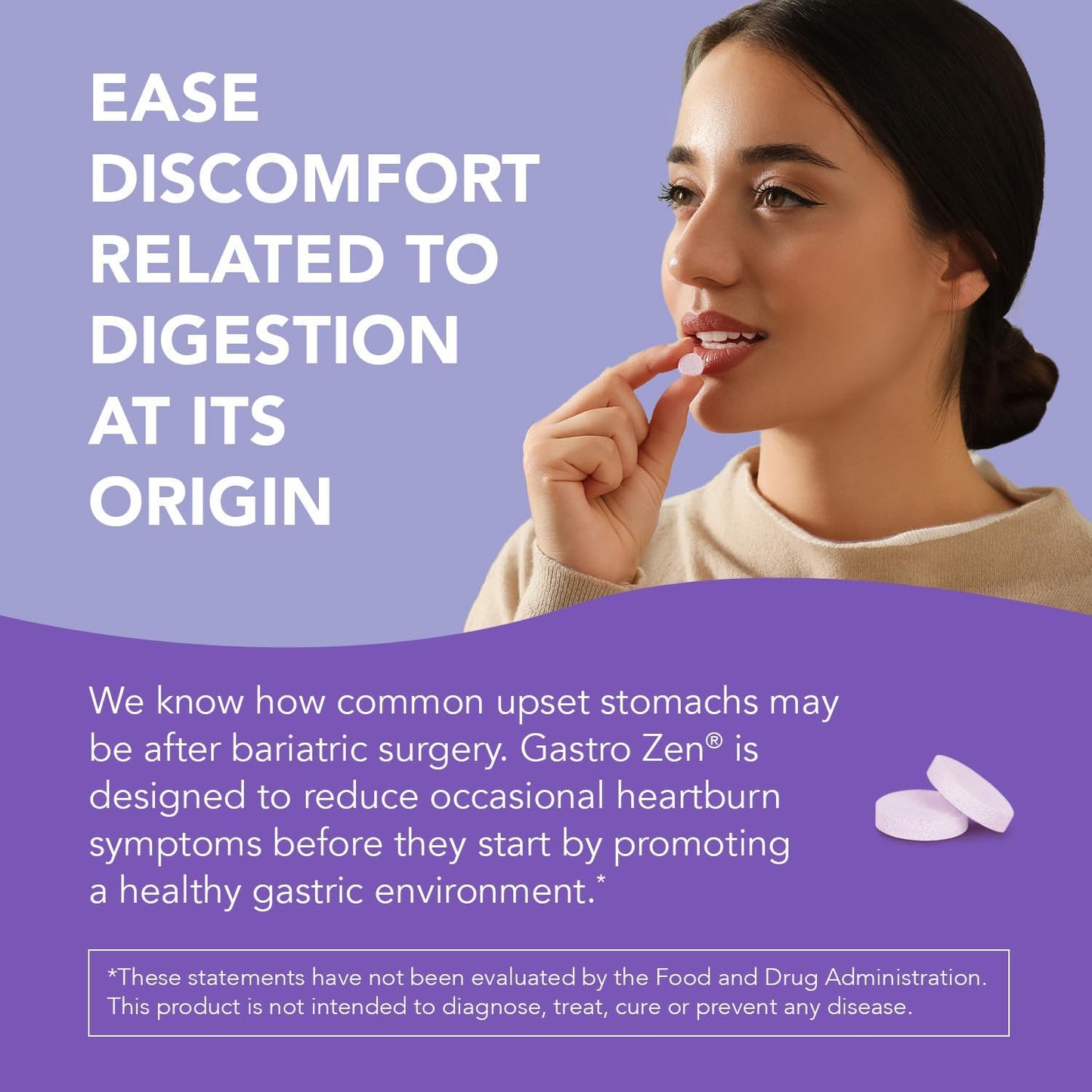 BariMelts Gastro Zen- 1 Month Supply 60 Chewable Tablets