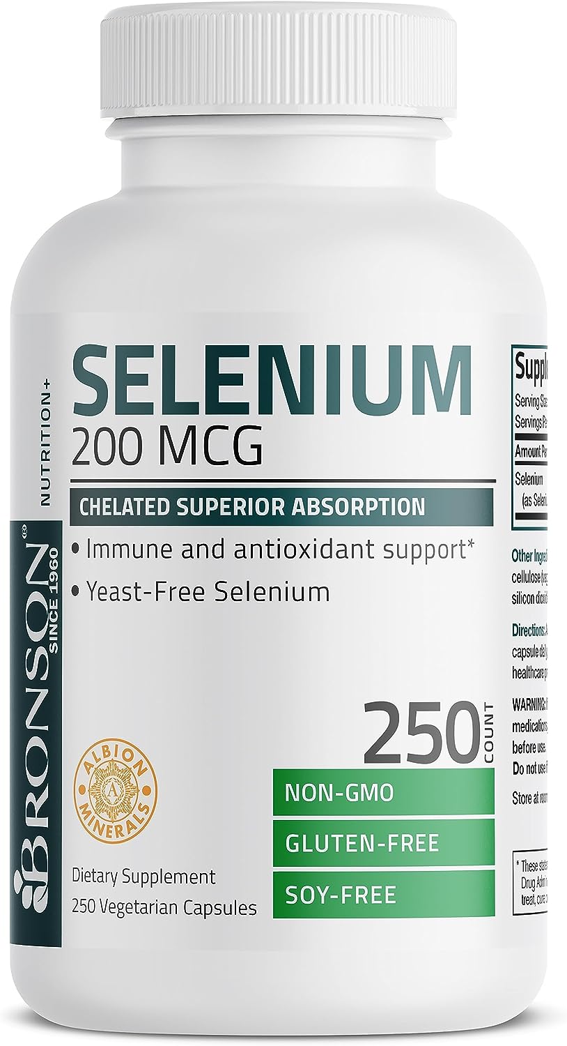 Bronson Selenium  Superior Absorption, 250 Vegetarian Capsules