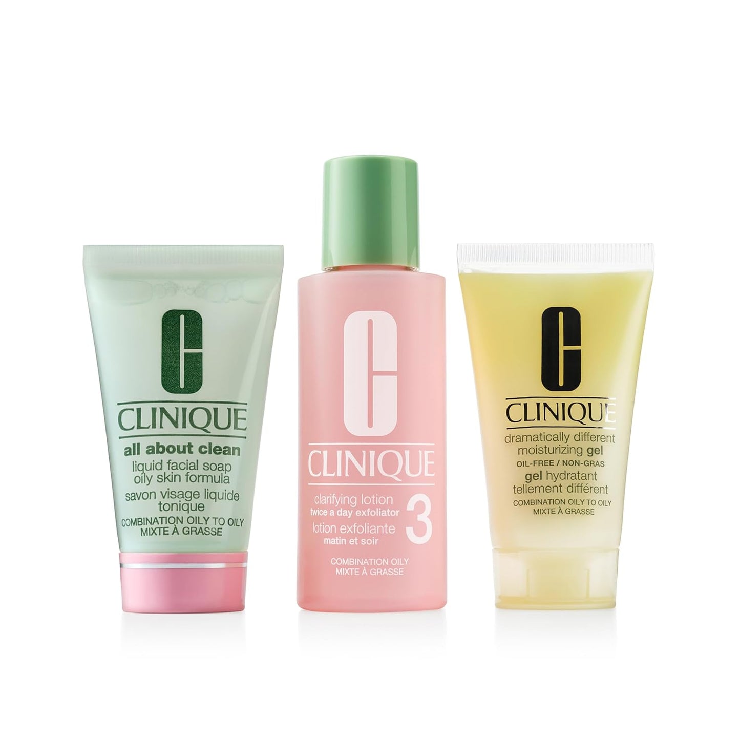 Clinique 3-Step Refresher Course Skincare Set For Oily Combination Skin Types