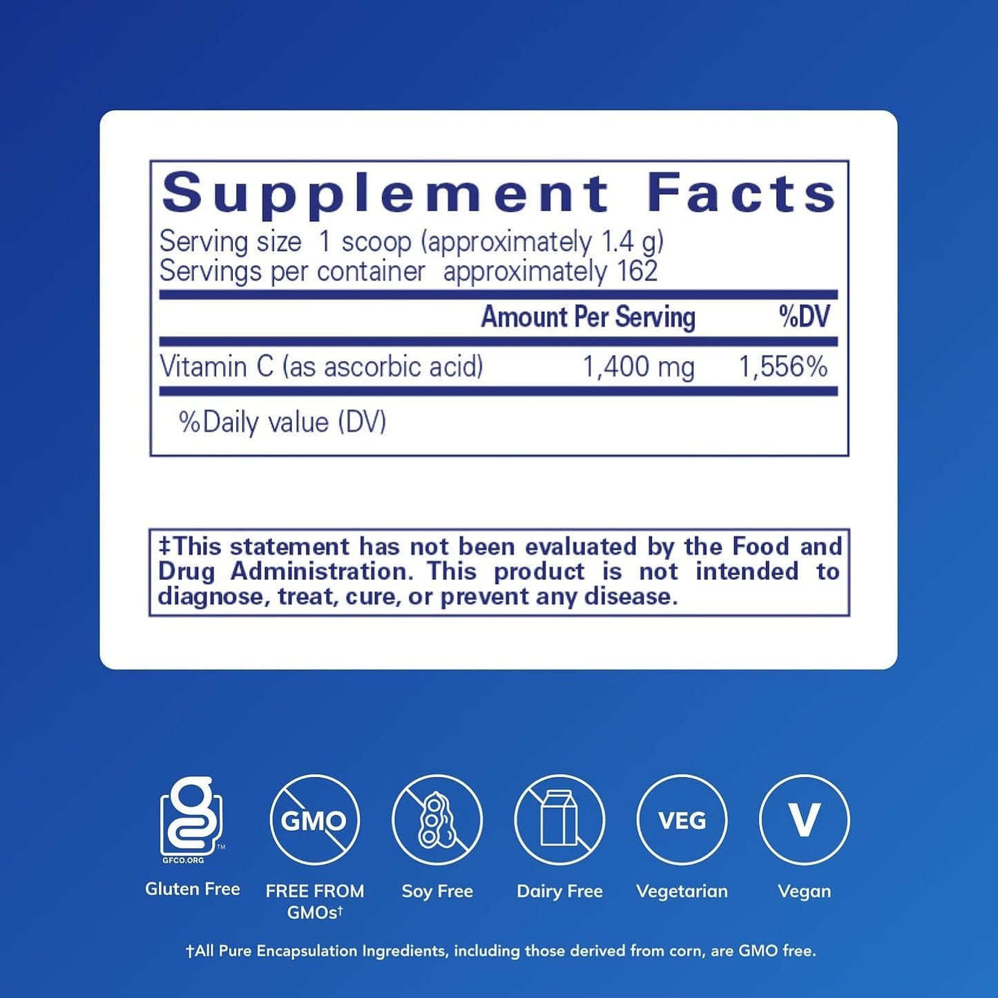 Pure Encapsulations Ascorbic Acid Powder - 8 Ounces