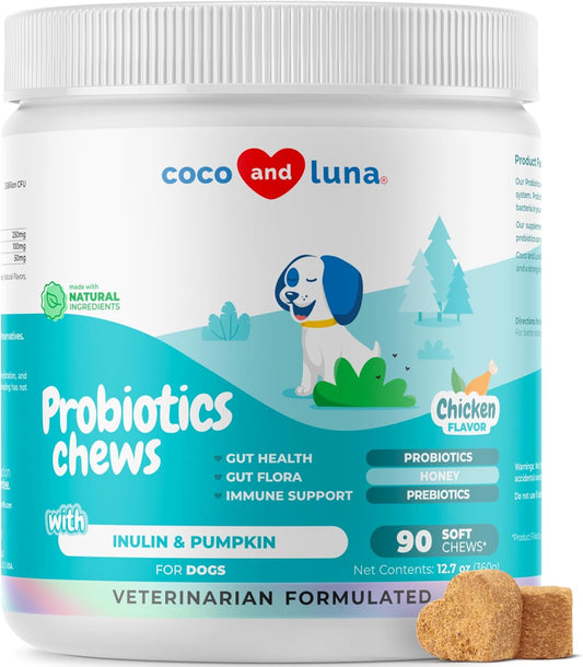 Probiotics for Dogs Digestive Health -90 soft chews