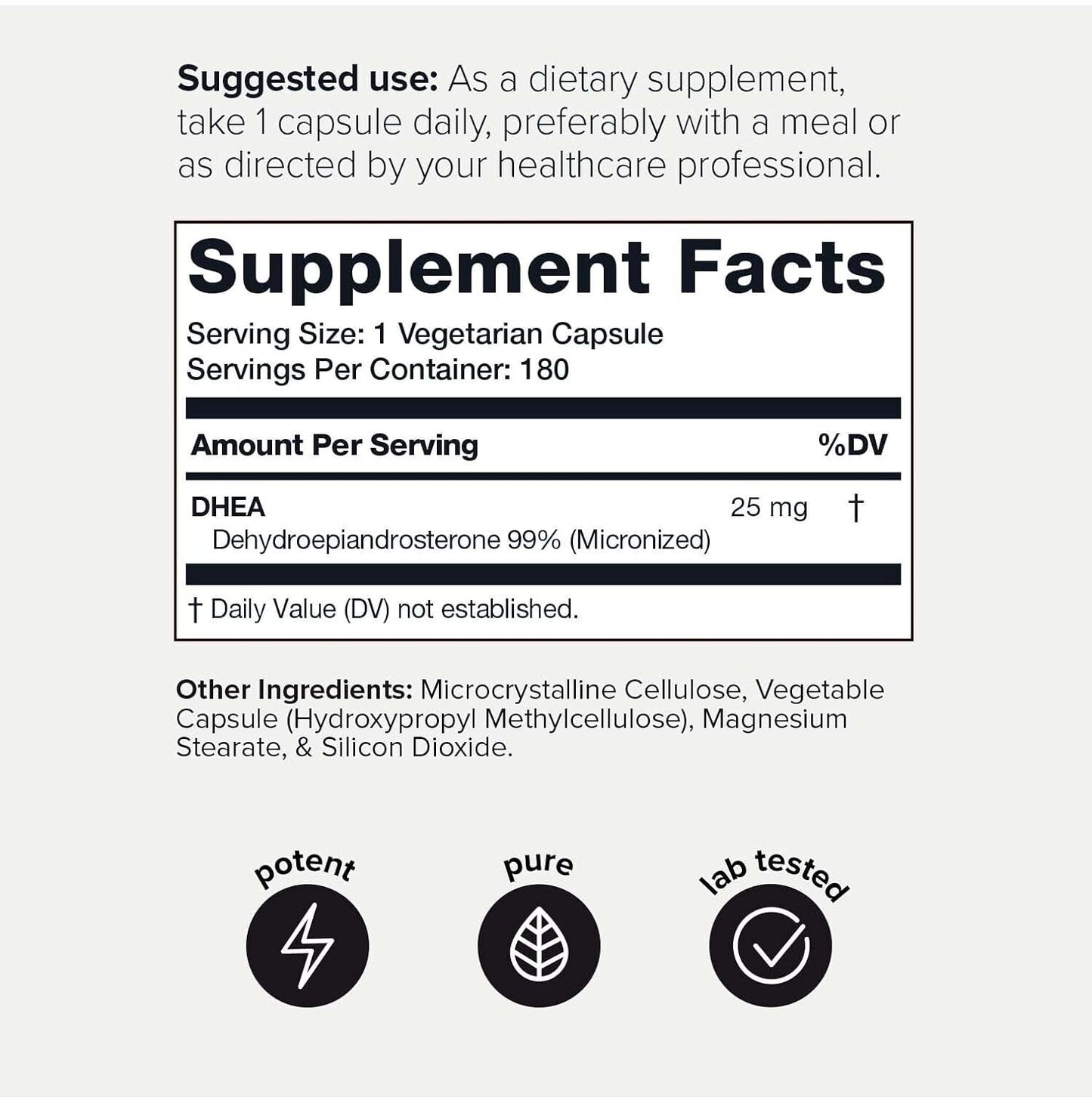 Toniiq Ultra High Strength DHEA 180 Capsules